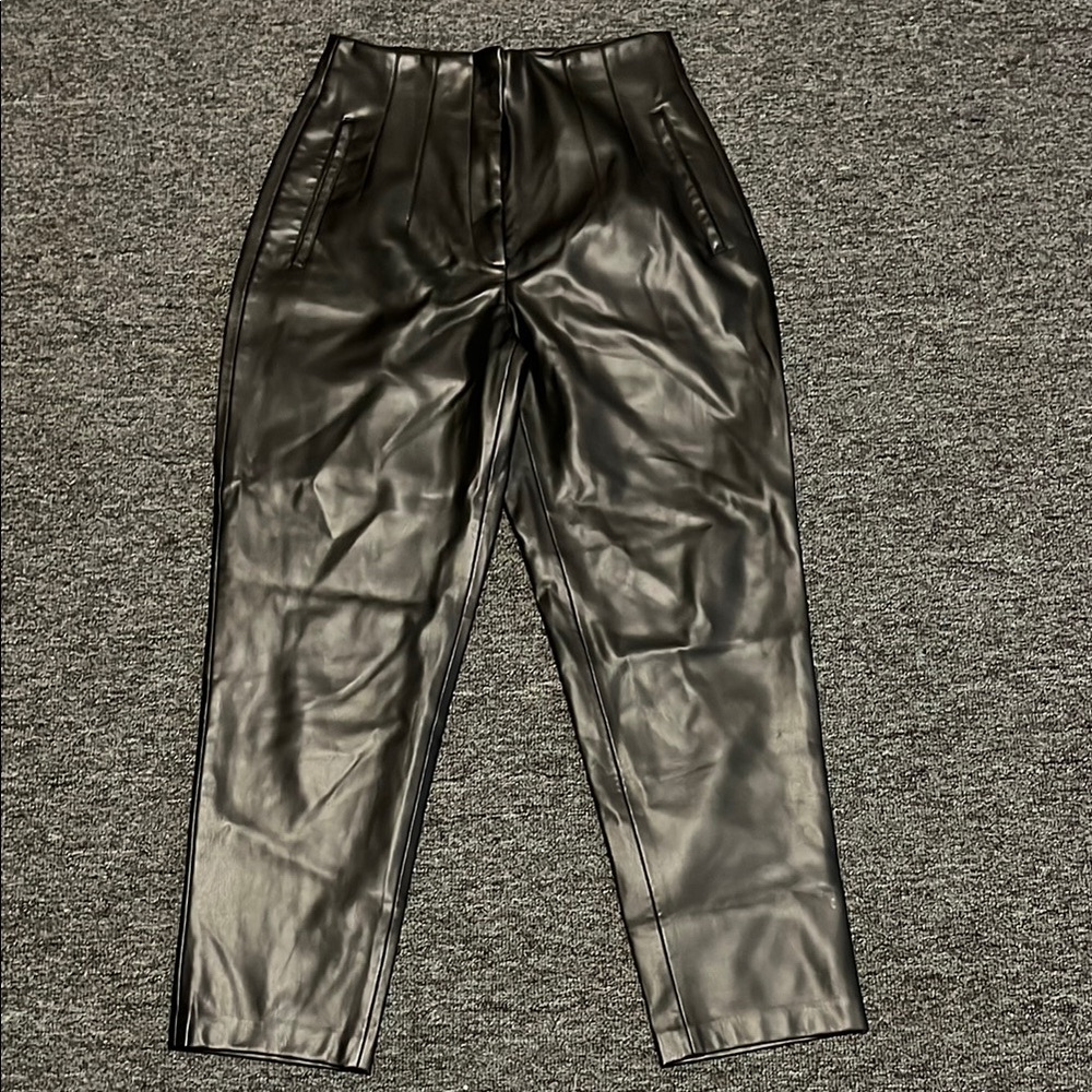 Zara Women’s Black Leather Pants
